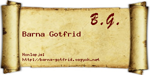 Barna Gotfrid névjegykártya